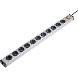 Ehmann 0601x00112031 Steckdosenleiste mit Schalter 11fach Aluminium Schutzkontakt 1 St.