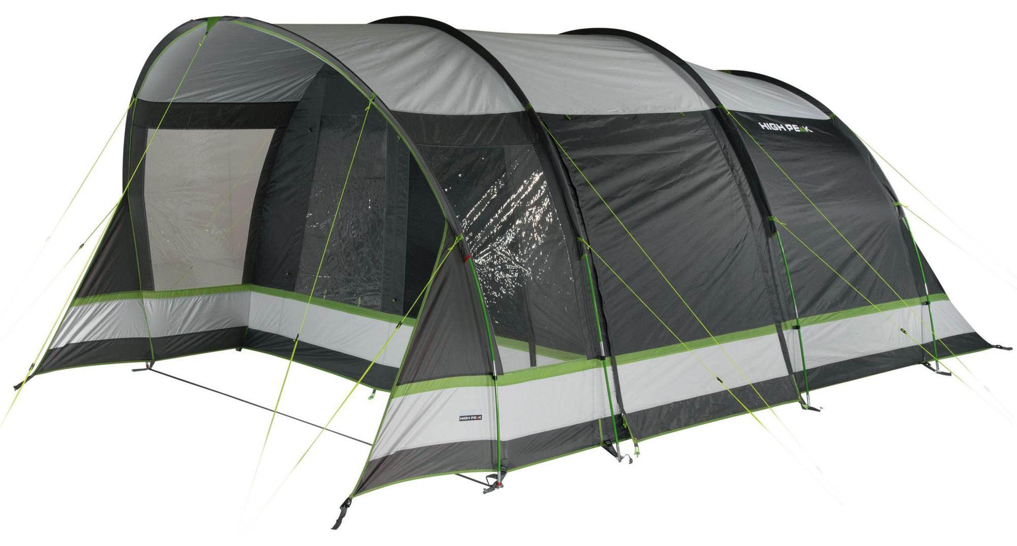 High Peak Garda 5.0, Camping, Tunnelzelt, 5 Person(en), Grün, Hellgrau