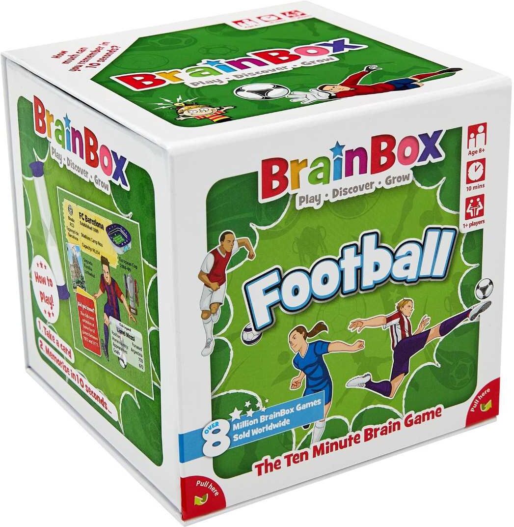 BrainBox Football (Refresh 2022) - Quick-Play Football Trivia Game for Family and Friends, Ages 10+, by Bezzerwizzer
