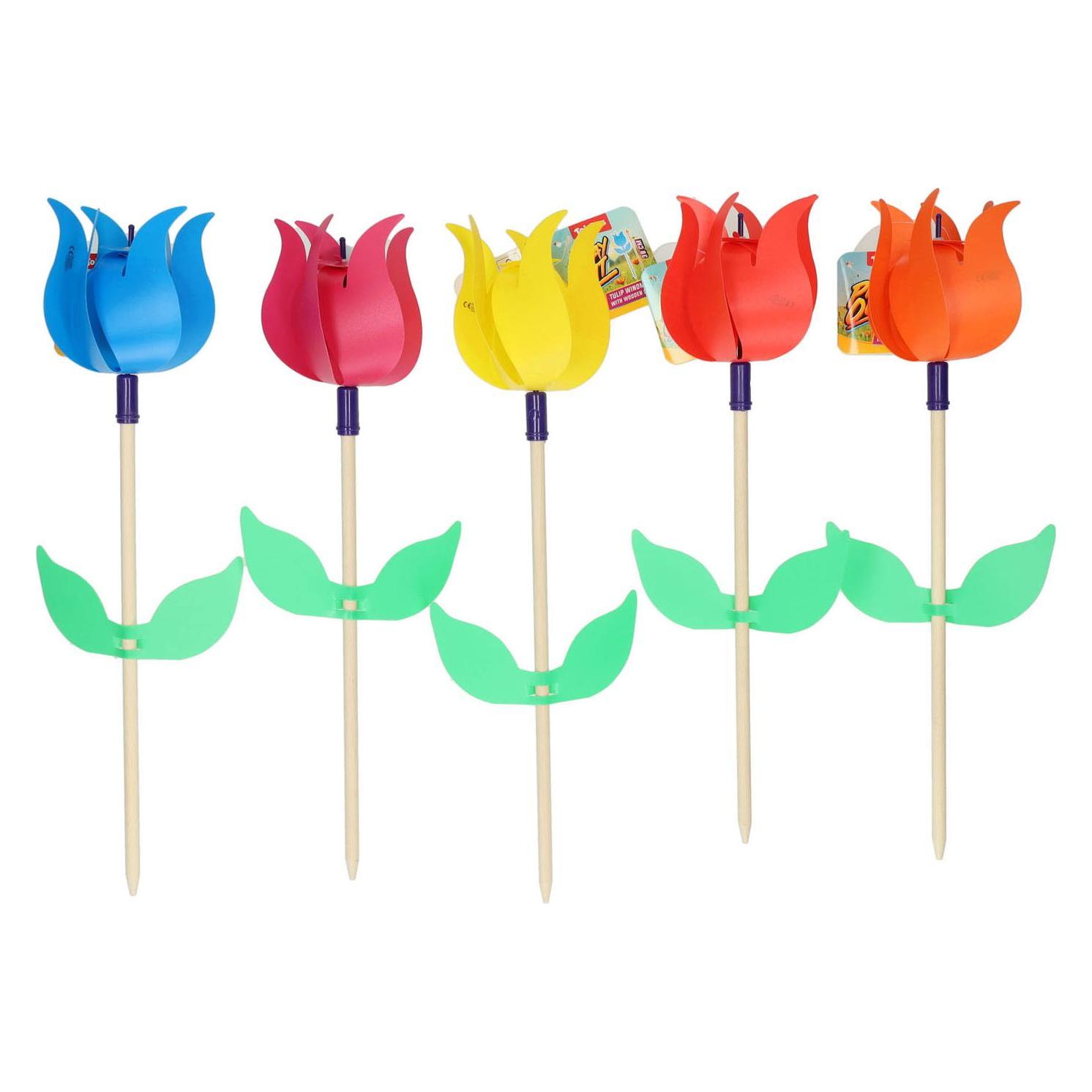 Toi-Toys Kinder-Windmühle Tulpe 38cm 5f sortiert (00330Z)