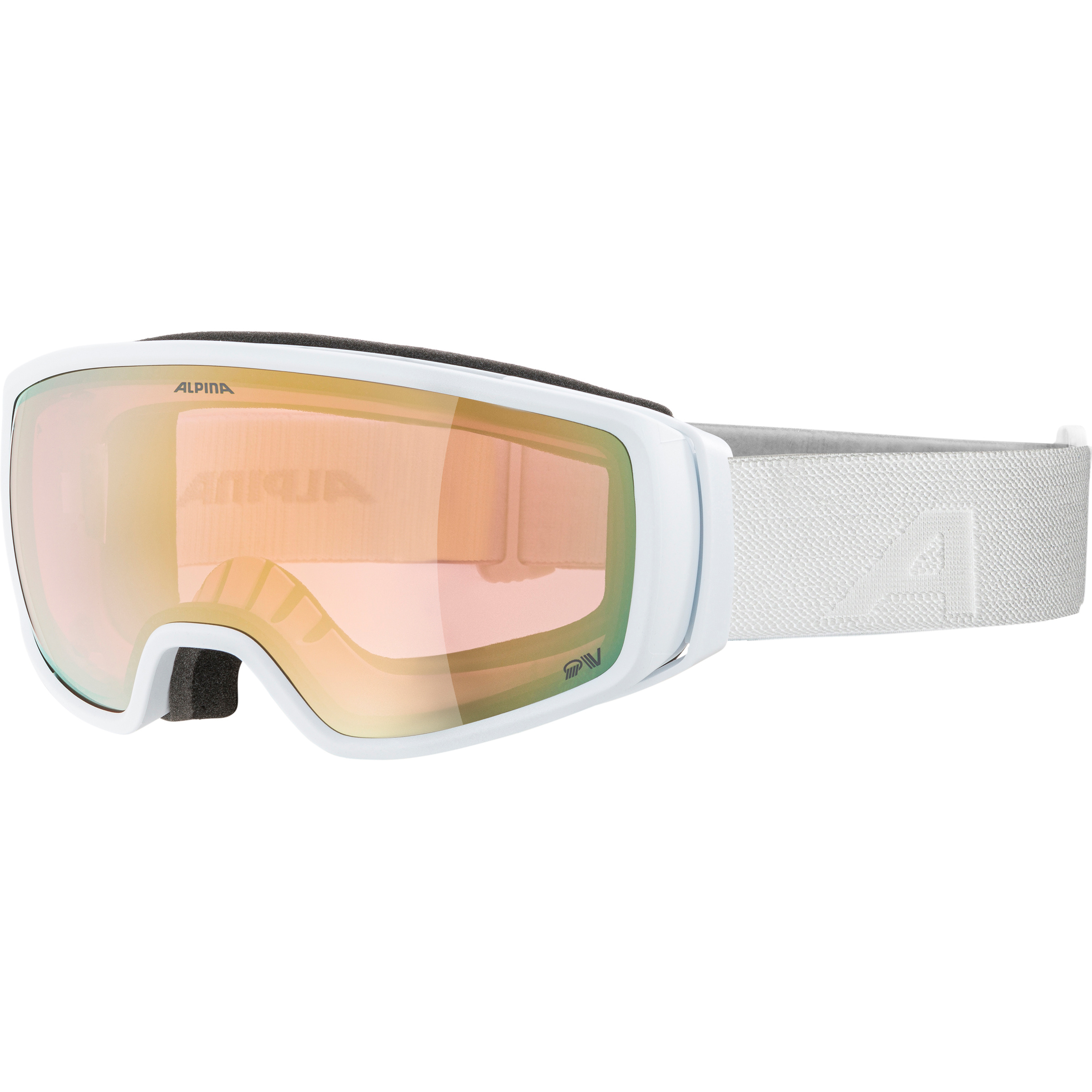Alpina Double Jack QV Skibrille Skibrillen weiss Größe M Skifahren | Freeride