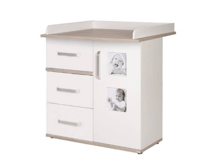 roba® Wickelkommode Moritz, mit Wickelansatz & Wickeltisch mit 2 Bilderrahmen