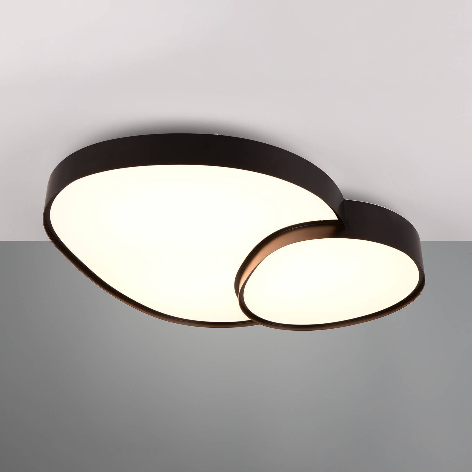 Trio Lighting LED Ceiling Light Rise, dimmable, Black, Living / Dining Room, metal, Modern, Ceiling Light