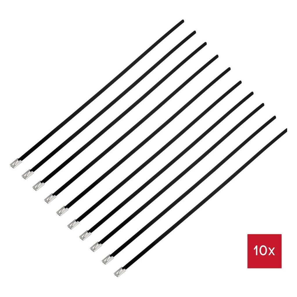Tru Components TC-12656668 Stahlkabelbinder 290 mm 4.6 mm AISI 316 mit Beschich (Metallkabelbinder, 290 mm, 10 Stk.) (TC-12656668)