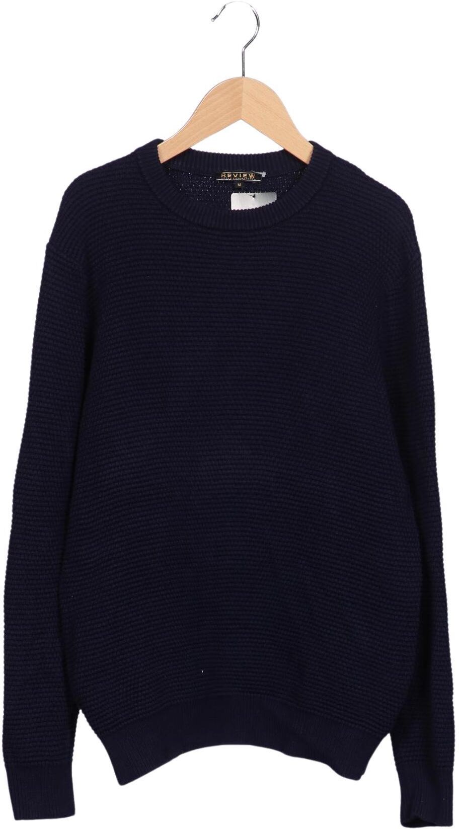Review Herren Pullover, Marineblau, Gr. M, Baumwolle - Second Hand