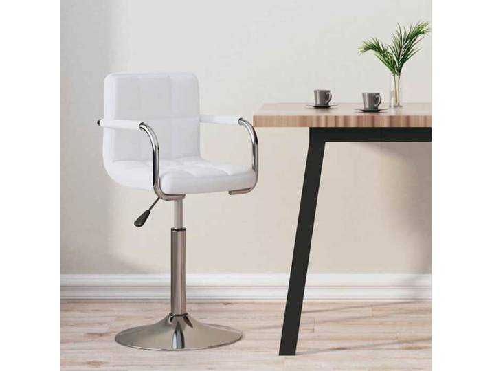 Nouveau Tabouret de bar Blanc Similicuir poids:7.9 kg @1459