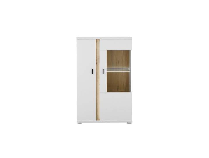 Hughboard Long Island Weiß/Eiche Wotan B: 80 cm