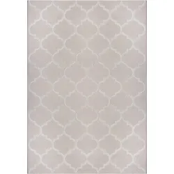 KURZFLORTEPPICH Orientalisch ERESMA Polyester Beige 120 x 170 cm