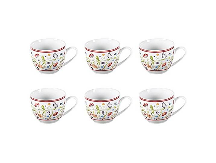 Ritzenhoff & Breker 'Doppio Shanti' Espressotassen mit Paisley-Muster, 80 ml, Porzellan (6er Pack)