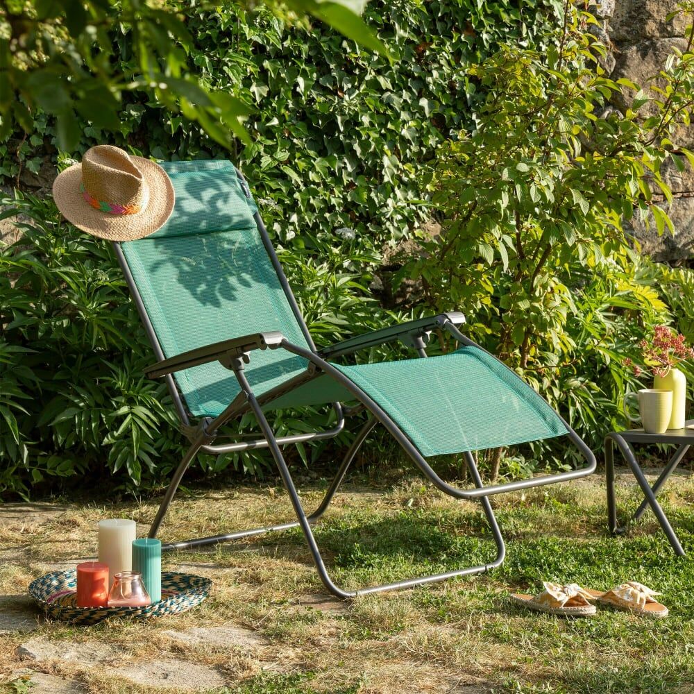 LAFUMA MOBILIER Fauteuil relax zéro gravité en acier vert l88xl67xh114 Vert 88x114x67cm