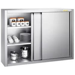Edelstahl-Wandschrank 1200x400 mm - Höhe 1000 mm mit Schiebetüren PREMIUM - GOLDINOX