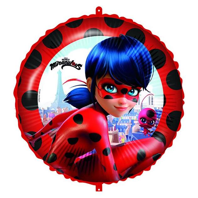 Globos Europe Folienballon Miraculous Lady Bug D46cm rot (1x) (484527)