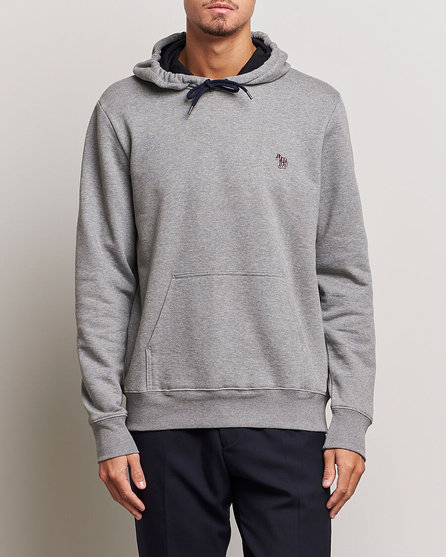 PS Paul Smith Zebra Organic Cotton Hoodie Grey Melange men XL Grå