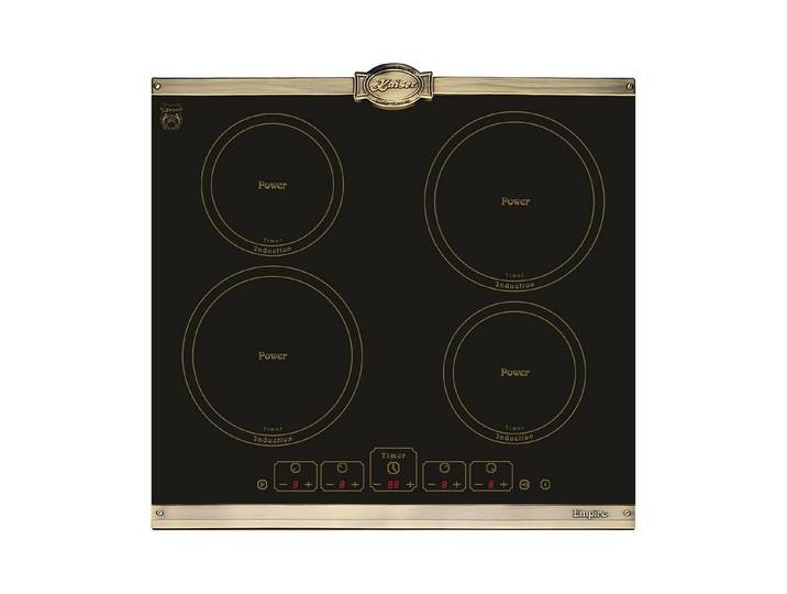 Kaiser Küchengeräte Induktions-Kochfeld Kaiser Empire Kochfeld 60 cm KCT 6195 IEm Induktionskochfeld Autark 4 QuickHeat Induktions mit Booster, Touch control, Timer, Induktionskochfeld 60cm Autark Kochfeld 4xQickHeat Zonen