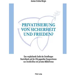 Privatisierung von Sicherheit und Frieden?, Fachbücher von Annina Bürgin