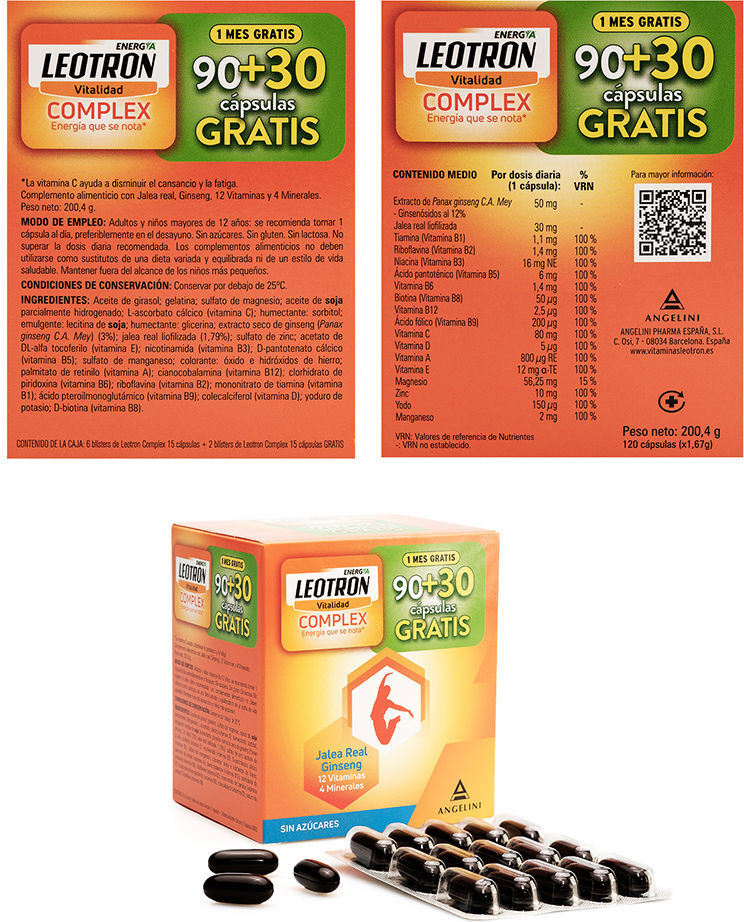 Leotron Complex capsules 90 + 30 en cadeau 120 u