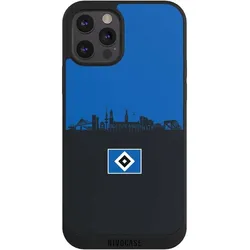 Nivocase Handyhülle für Apple iPhone 12 Pro Max Hülle NIVOpure Case Schwarz HSV Hamburg Skyline (Apple iPhone 12 Pro Max), Smartphone Hülle, Schwarz