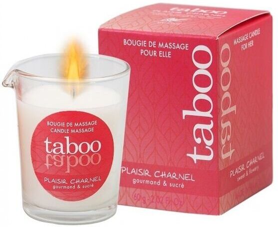 RUF Bougie de Massage Tabou pour son Plaisir Charnel Arôme Fleur de Cacao - 60 gr