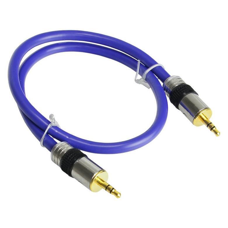 InLine Klinken-Kabel - vergoldete Anschlüsse, 3,5mm St/St (0.50 m, AUX Kabel) (99954P)
