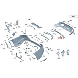 Mercedes-Benz GLE 167 Abdeckung Stoßfänger Unterfahrschutz A1678852803