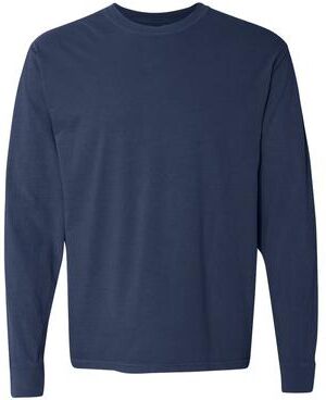 Comfort Colors C6014 Men's Adult Long Sleeve Top in True Navy Blue size 3XL   Ringspun Cotton 6014, CC6014