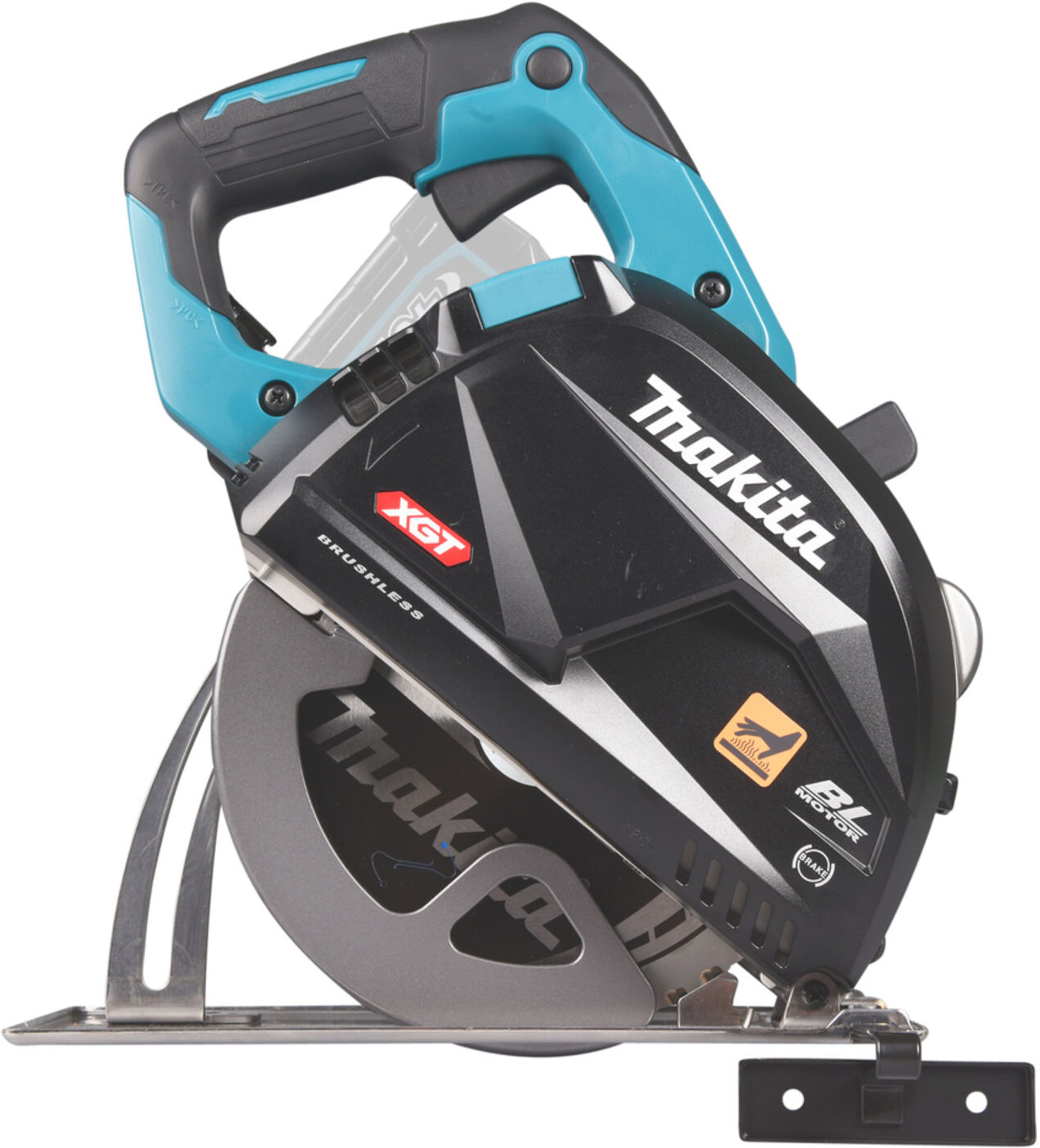 Makita CS002GZ Akku-Metallhandkreissäge 40V (ohne Akku, ohne Ladegerät)   für Metallplatten und Rohre   mit Schnitttiefe von bis zu 57 mm und Zubehör  )