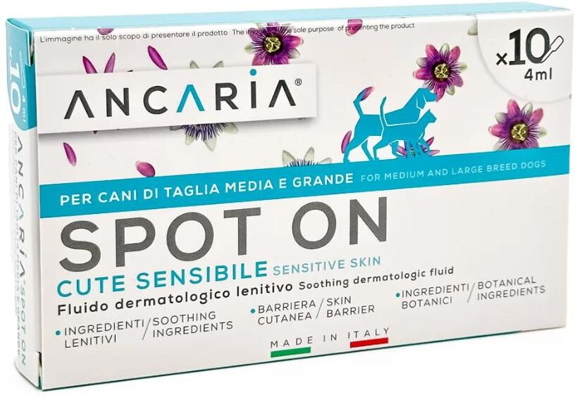 Ancaria Spot On per Cani di Taglia Media e Grande 10 PIPETTE