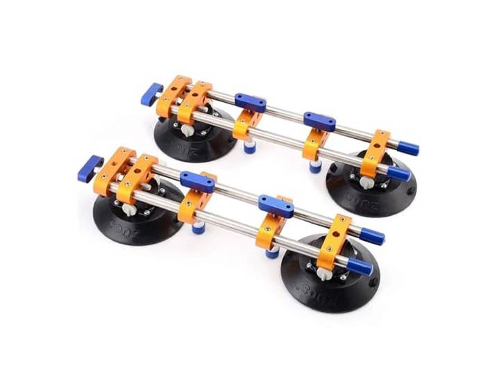 Steinnahtsetzer, Nahtloser Nahtsetzer mit 6-Zoll-Saugnäpfen for Verbinden und Nivellieren von Nähten auf der Arbeitsplatte for Granit-, Stein- Marmorplatten(2PCS)