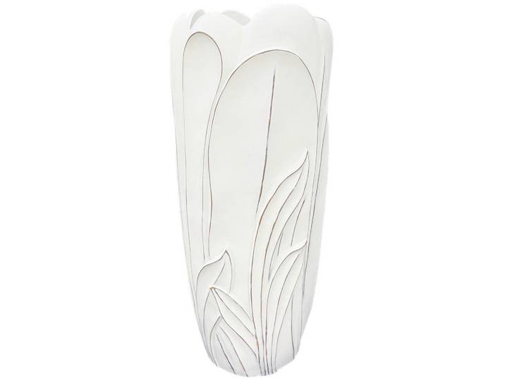 Ambia Home Vase, Braun, Weiß, Kunststoff, zylindrisch, 69 cm, handgemacht, zum Stellen, auch für frische Blumen geeignet, Dekoration, Vasen, Bodenvasen