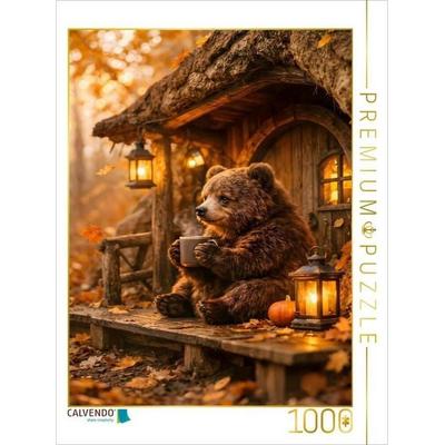 CALVENDO Puzzle Der kleine Bär vor seiner Höhle | 1000 Teile Lege-Größe 64x48cm Foto-Puzzle für glückliche Stunden