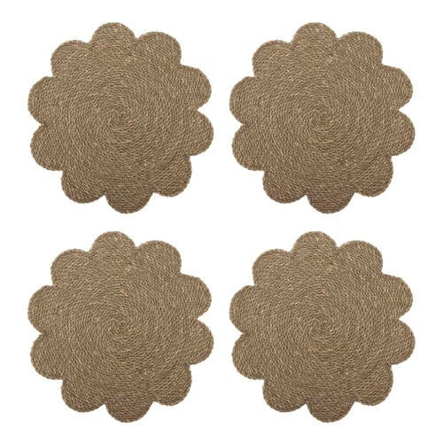 Creative Collection placemat Elin set van 4 diameter: 38 cm