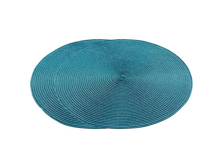 Tischset rund 2er-Set, Platzdeckchen aus Polypropylen, blau, je 35 x 35 cm