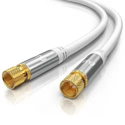 Primewire SAT-Kabel, Koax, F-Stecker, Premium HDTV SAT Koaxialkabel, 4fach Schirmung, 135dB, 75 Ohm - 15m