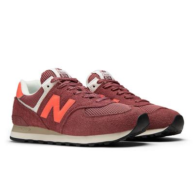 Sneaker NEW BALANCE "574", Damen, Gr. 41,5, rot (apollo gold), Synthetik, Textil, Schuhe Sneaker, Topseller