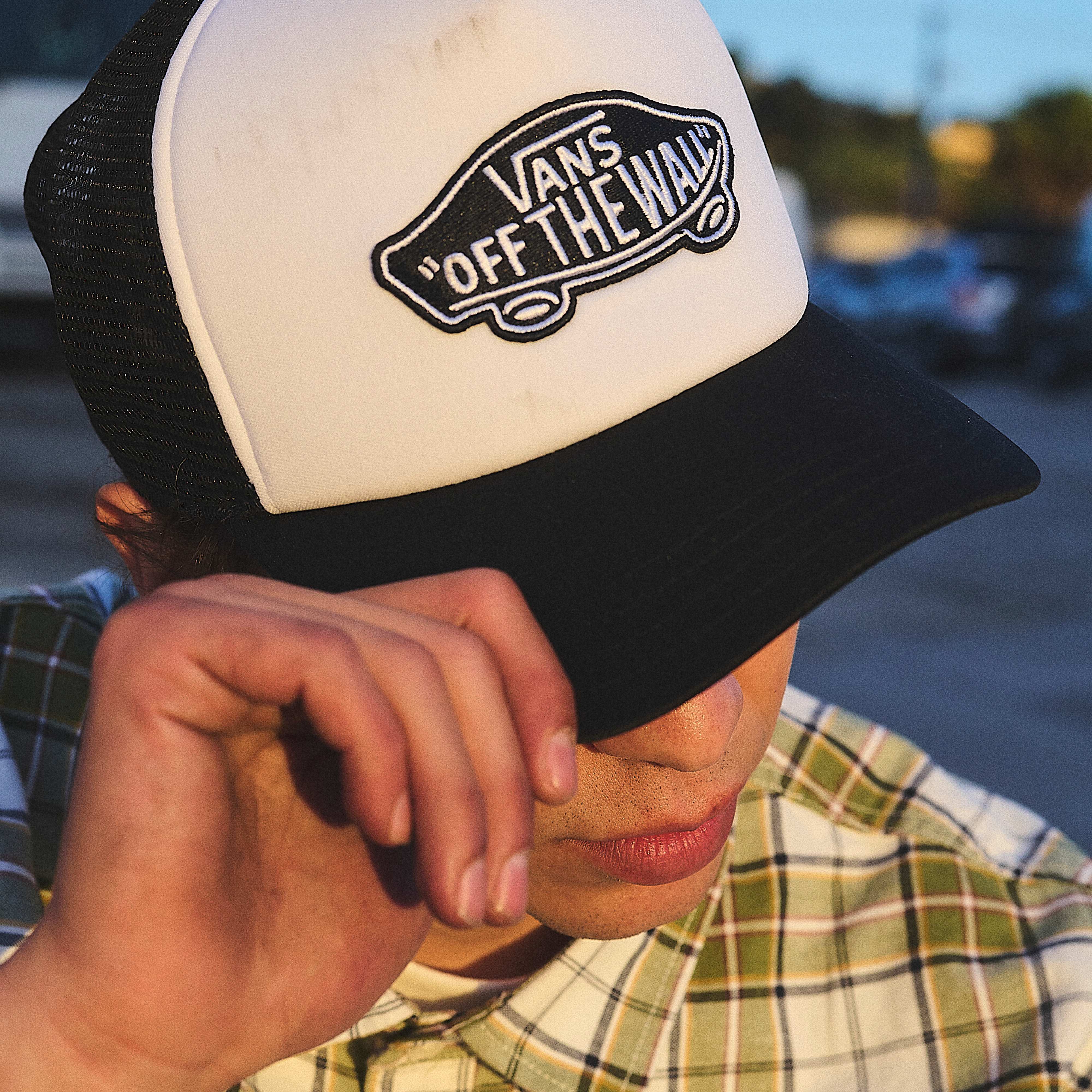 Baseball Cap VANS, Jungen, schwarz-weiss (schwarz, weiß), Netz, Kunstfaser, Caps Baseball Cap schwarz, weiß Einheitsgröße