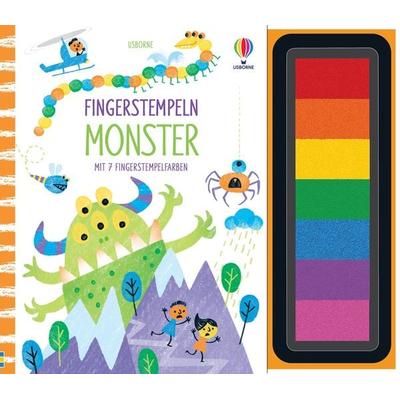 Fingerstempeln: Monster, Gebundene Ausgabe von Fiona Watt, Usborne, 978-1-03-570051-6