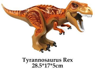 Inspire Daily Merch Jurassic Dinosaur World Building Blocks Set T Rex, Triceratops, Indominus Rex & Velociraptor Model a