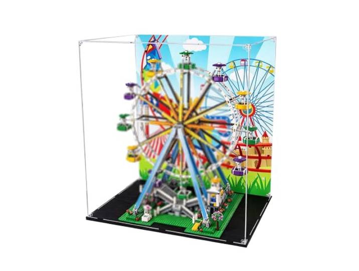 Vitrine kompatibel mit Le-go 10247 Riesenrad-Sets (A) Staubdichte Vitrine Box, Aufbewahrung zu Hause, kompatibel mit Le-go 10247 Riesenrad (nur Box)