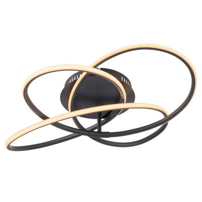 GLOBO LIGHTING LED Deckenleuchte "PANDA", schwarz, Leuchten, Deckenlampe/Wohnzimmer/Schlafzimmer/modern, LED Deckenleuchte
