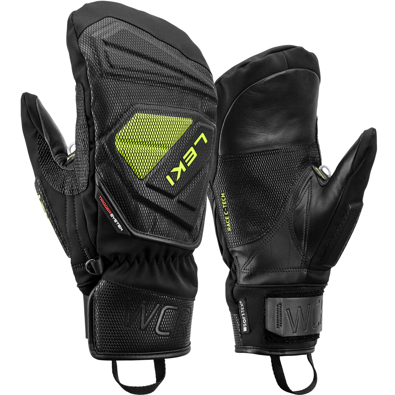 Leki Herren Fäustling WCR C-TECH 3D black/ice lemon - 10,5