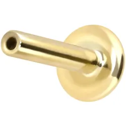 14 Karat Gold Labret mit Push Fit ohne Aufsatz