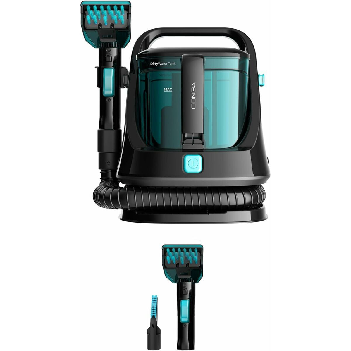 Cecotec Conga 5000 Carpet&Spot Clean XXL - Droog- en natzuiger - 400 W - 0,85 liter - Zwart/Blauw