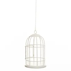 LUMIDA Casa Deko-Vogelkäfig mit LED-Lichterkette 5h-Timerfunktion Höhe 46cm, Ø 28,5cm