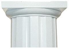 Superior Aluminum Round Cap/Base 6 Inch - Standard - White - Both - Yes