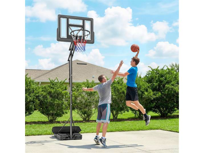 SPORTNOW Panier de Basket Réglable 235-305cm Incassable Noir