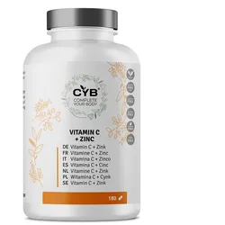 CYB Vitamin C und Zink hochdosiert vegan Tabletten 180 St