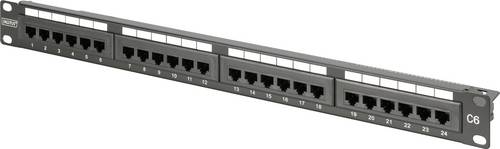 Digitus Patch-Panel 483mm (19 ) CAT 6a Schwarz Bestückt