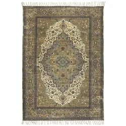 IB Laursen Teppich handgewebt aus Baumwolle, 180 x 120 cm, mehrfarbig