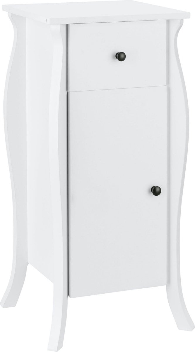 Notio Living Ludwig-Kast met 1 deur en 1 lade in wit met houteffect