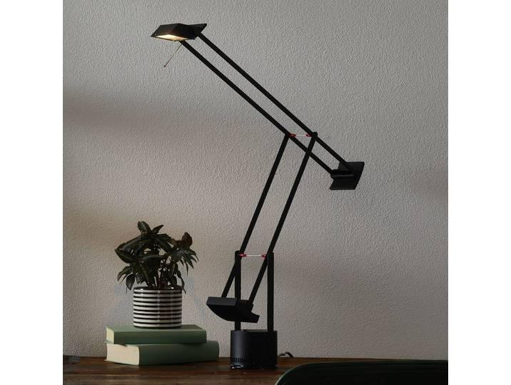 Artemide Schreibtischlampe Tizio 35, schwarz, für Arbeitszimmer / Büro, Aluminium, Design, Tischlampe
